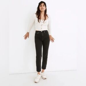Madewell Petite Classic Straight Jeans in Lunar wash size 27